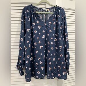 Like new C&C California‎ women’s peasant style blouse floral print size 2X